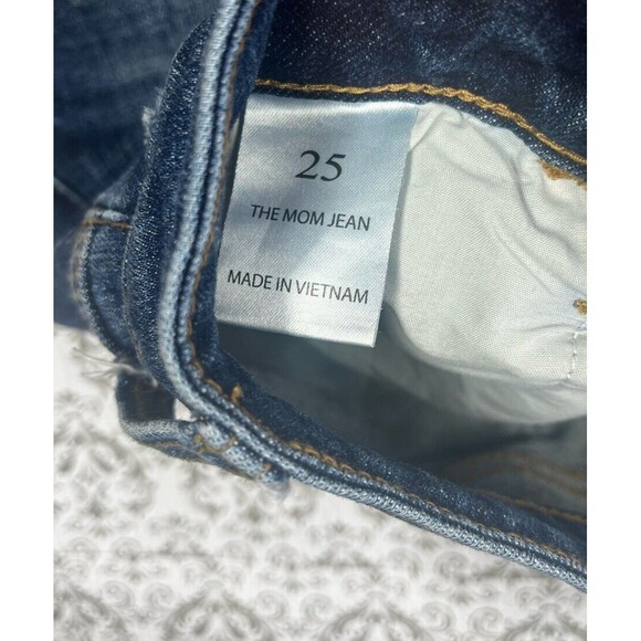 Willow & Root Jeans High Rise The Mom Fit Distressed Women's 25 Blue Pants Denim - Picture 7 of 9